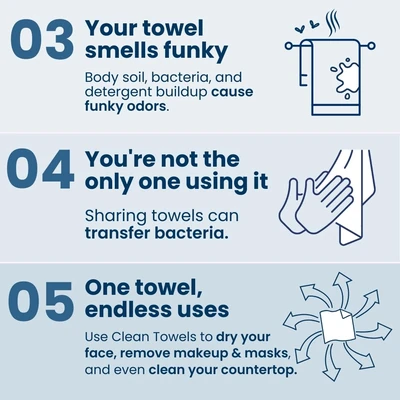 Clean Skin Club Clean Towels XL™ 5 Clean Skin Club Clean Towels XL™ - How it works