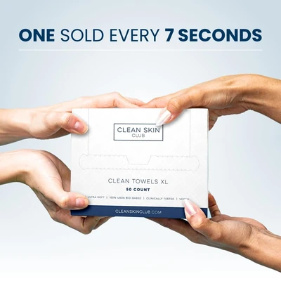Clean Skin Club Clean Towels XL™ 6 Clean Skin Club Clean Towels XL™ - One sold in every second