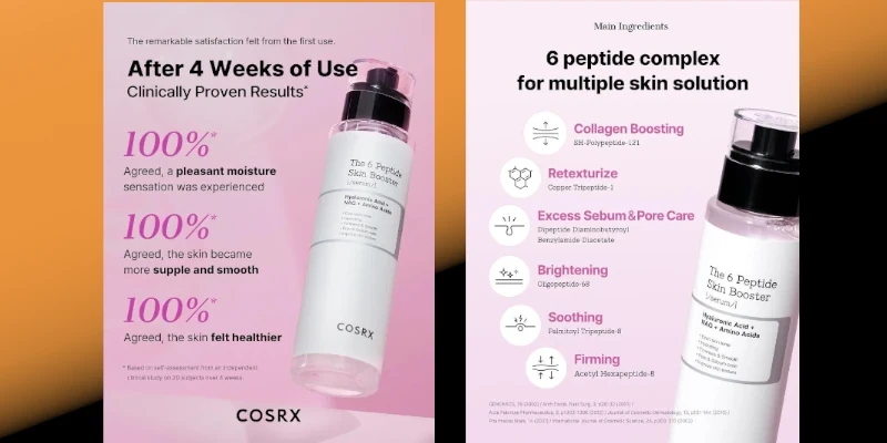 COSRX 6X Peptide Collagen Booster Toner Serum- Why to Buy