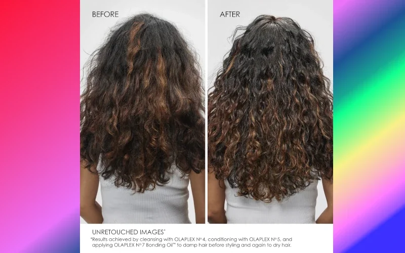 Olaplex No. 7 Bonding Oil for Hair Before and After