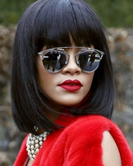 Stylish Bob Haircuts with Bangs 12 11. Long Bob With Bangs