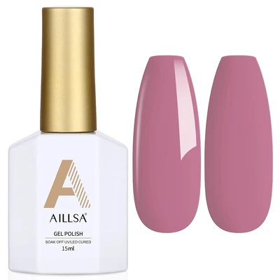 Nail Colors for Over 50 30 AILLSA Mauve Gel Nail Polish Dusty Pink Nude Rose