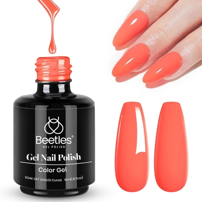 Nail Colors for Over 50 27 Beetles Peach Gel Nail Polish Carly Coral Orange Color
