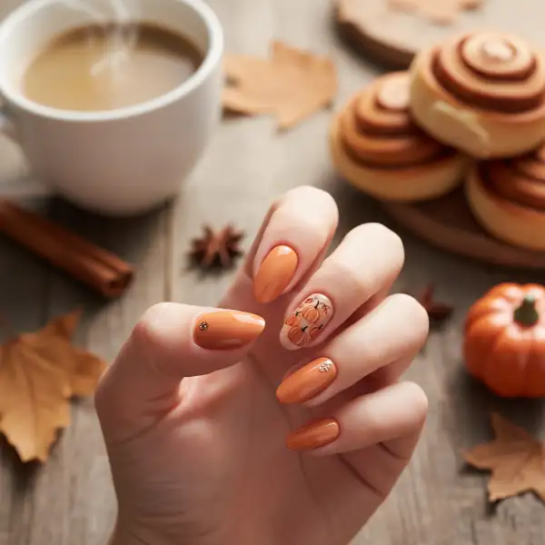 Fall Nails Color Ideas 6 My Sweet Little Pumpkin Nails