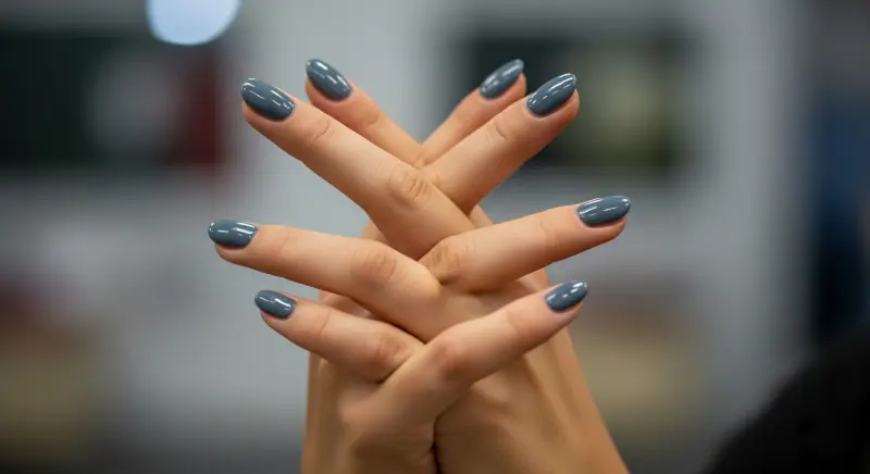 Nail Colors for Over 50 14 Slate Gray Color Nail Polish