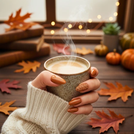 Chic Fall Almond Nails 3 Cozy Sweater Knitted Texture