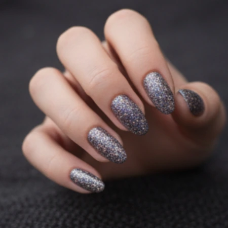 Guide to Stunning Fall Nail Ideas 10 Midnight Frost Shimmer