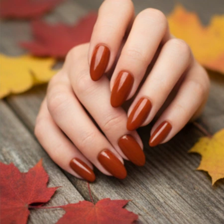 Guide to Stunning Fall Nail Ideas 3 Fall Nails - Rustic Maple Charm