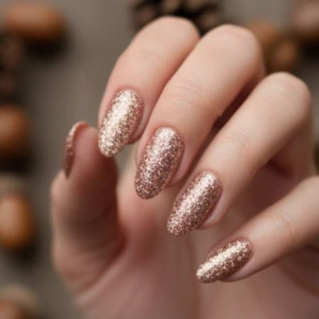 Guide to Stunning Fall Nail Ideas 5 Spiced Latte & Starlight