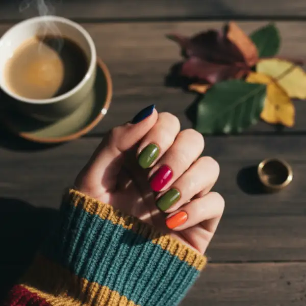Fall Nails Color Ideas 12 My Happy Fall Color Pop Nails