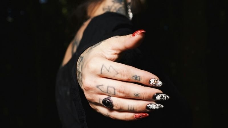 Halloween Nails Simple 4 Spooky Skull Nails for Halloween!